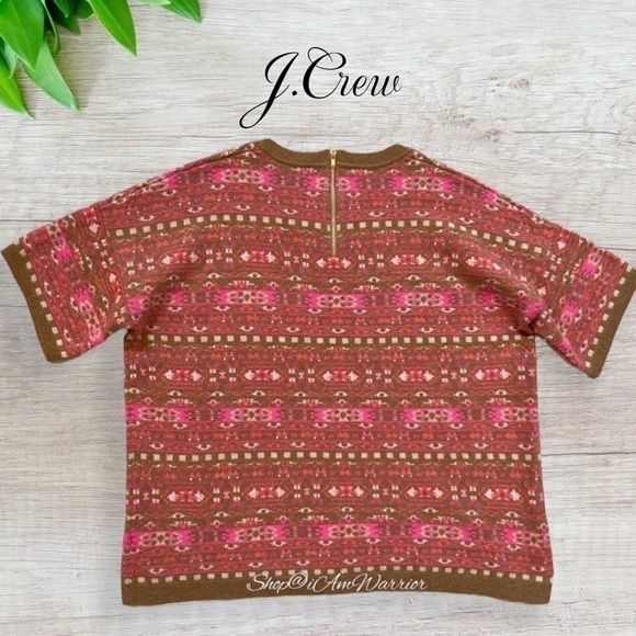J.Crew Collection Italian cashmere digital fair isle short sleeve sweater - Picture 6 of 10